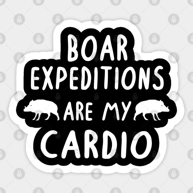 Boar expeditions wild boar saying hunting fan animal Sticker by FindYourFavouriteDesign